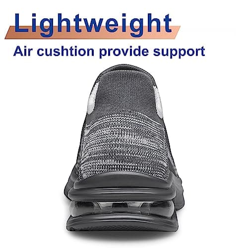 Women's Walking Shoes Lightweight Casual Jogging Shoes Ladies Tennis Shoes Workout Non-Slip Gym Sneakers Grey Size 5 — view 6