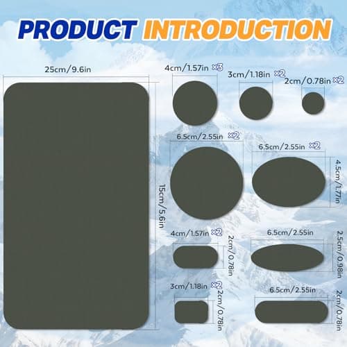 35Pcs Down Jacket Repair Patch Kit Pre-Cut Nylon Patches for Clothes Self-Adhesive Fabric Tape Waterproof Lightweight Outdoor Gear Tenacious Repair Tape for Puffer Jacket Coat Tent Backpack,Army Green — view 2