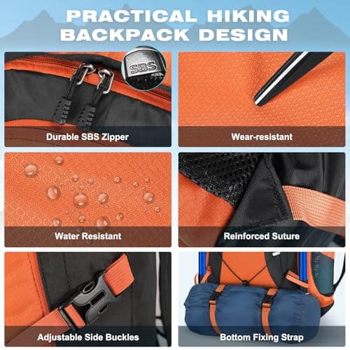RAINSMORE Hiking Backpack 40L Foldable Lightweight — view 5