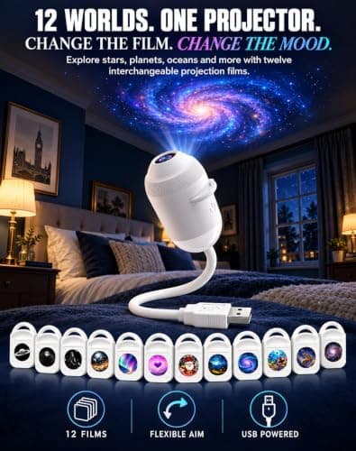 Topacme Night Light Projector 2-in-1 Deep Sea Star Lamp — view 2