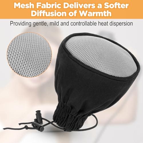 Foldable Travel Diffuser Hair Dryer - Universal Diffuser Attachment for hairdryer for Curly Wavy Hair - Black hot Sock diffusers Heat Resistant Nylon Mesh Cotton Canvas — view 6