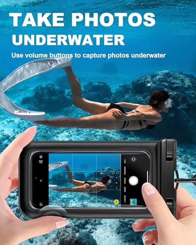 CITAMAMA Floating Waterproof Phone Pouch, 2 Pack IPX8 Dry Bag Case Up to 7" — view 5