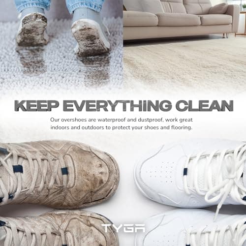 TYGA STORE 100 Pieces Disposable Shoe Covers - Blue — view 5
