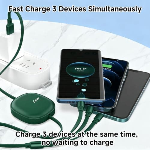 Guline Multi Retractable Charger Cable 66W PD 3 in 1 for Phone — view 5