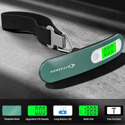 MYCARBON Luggage Scale Portable Digital Suitcase Scales Hanging 110lb/50kg — view 3