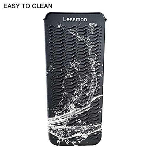 Lessmon Heat Resistant Mat Pouch for Styling Tools, 28.5x14cm, Black — view 4