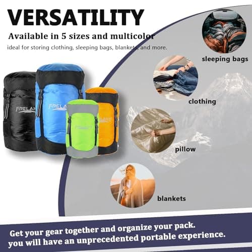 Frelaxy compression bag, 40% more storage space! Compression bag 11L / 18L / 30L / 45L, waterproof and ultralight sleeping bag: space saving camping equipment (black — view 6