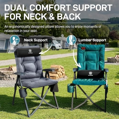 EVER ADVANCED Pillow for Camping Chair Folding, Lumbar Pillow & Neck Pillow — view 4