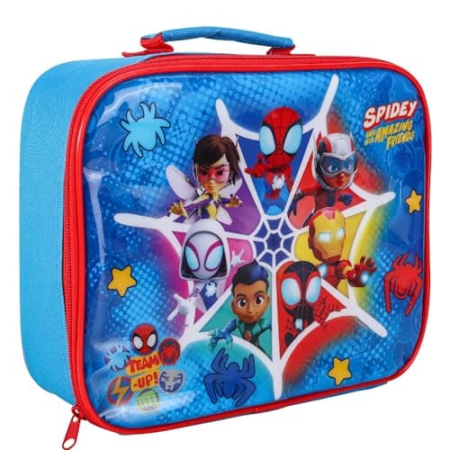 Stor Spidey and His Amazing Friends Insulated Lunch Box Bag for Boys and Girls, Perfect Size for Packing Hot or Cold Snacks for School and Travel, BPA Free
