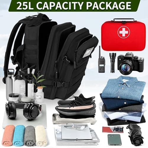OUUTMEE Military Tactical Backpack 20L/25L/35L/45L, MOLLE Rucksack for Men — view 4