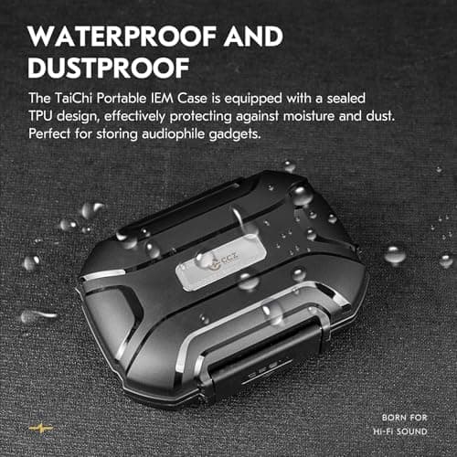 CCZ ZC01 Earphone Case, Portable Small Case with Nylon Wrist Strap, PC Waterproof Multi-functional Storage Box for Hearing Aid, IEM, Earbuds, Jewelry, Electronic Accessories, Earphone Cable — view 2