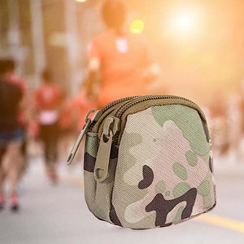 Paowsietiviity Double Layer Waterproof Coin Purse with Belt Loop,CP Camo — view 3