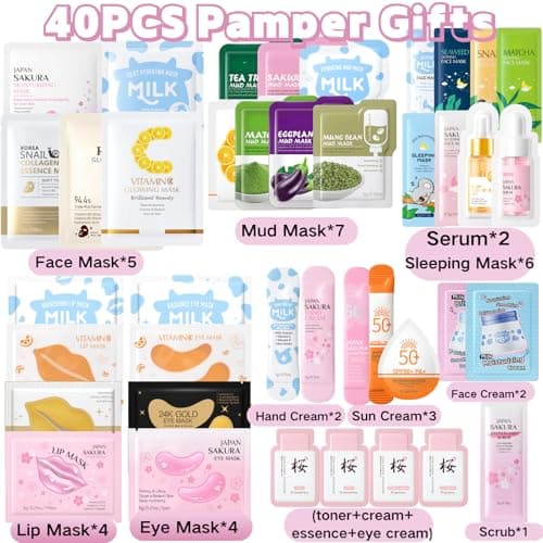 40PCS Pamper Gifts for Women, Face Masks Skincare Set, Teenage Girl Gifts — view 2