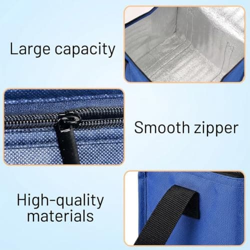 2 Pcs Small Cooler Bag, Small Cool Bags, Cooler Bag Small, Thermal Cooler Bag for Work School Travel, Office Meals and Outdoor Activities, Camping, Picnic, Beach, Bbq and Gift — view 3