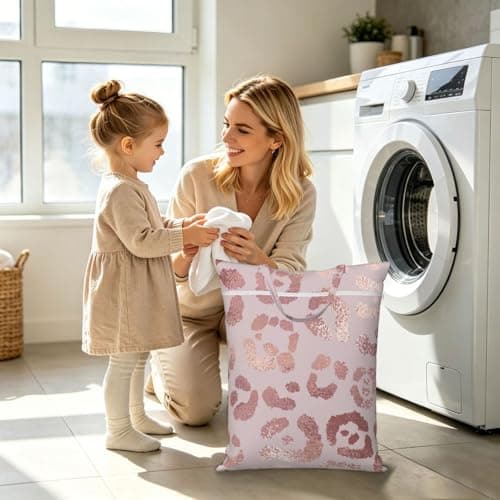 Leopard Print Cheetah Rose Gold,Travel Dirty Laundry Bag Foldable Dirty Clothes Bag Durable Storage Bag — view 6
