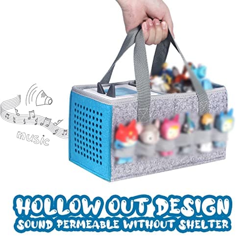 Travel Felt Carrying Case & Storage Bag for Toniebox/Tonies(Gray Blue) — view 3