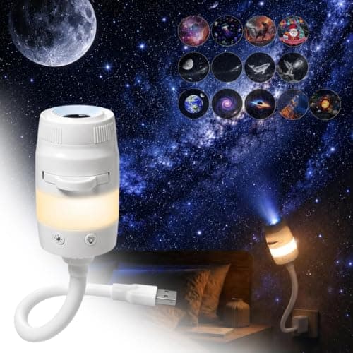 Galaxy Projector Night Light, 5D Holographic Star Projector with 13 Films