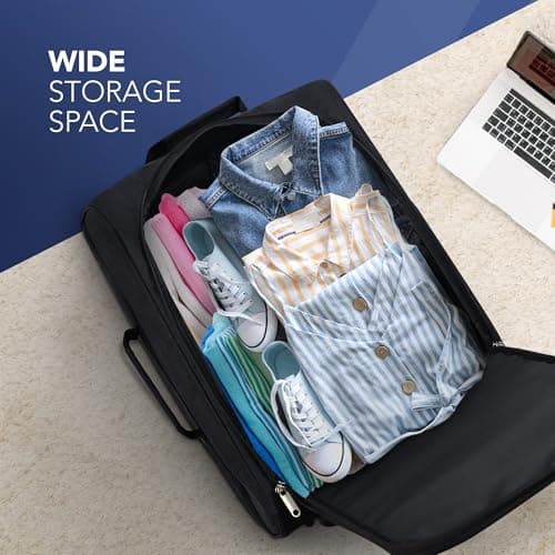 LUGG Cabin Size Lightweight Luggage - Durable 600D Polyester Snowflake Push Up Trolley - Solid Wheels - Easyjet, Ryanair, British Airways - Airway Locker (55x40x20cm) — view 4