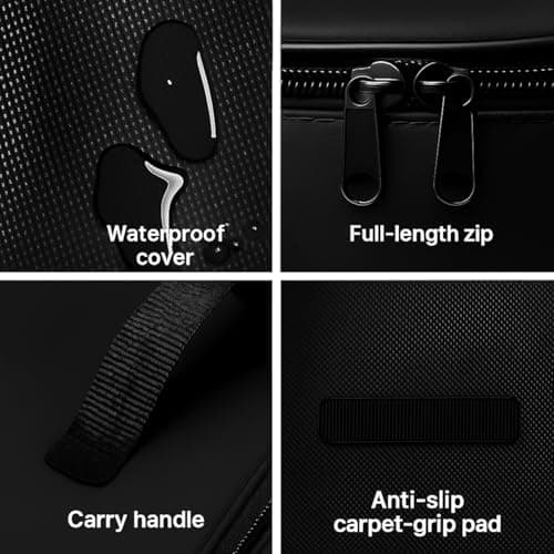 Car Spare Wheel Tyre Storage Bag - 65 cm Diameter - 23 cm Width - Waterproof Cover, Carry Handle, Anti-Slip Carpet-Grip Pads and Zip - Fits Space Saver Donut and Full-Size Wheels - UK Car Boot Storage — view 5