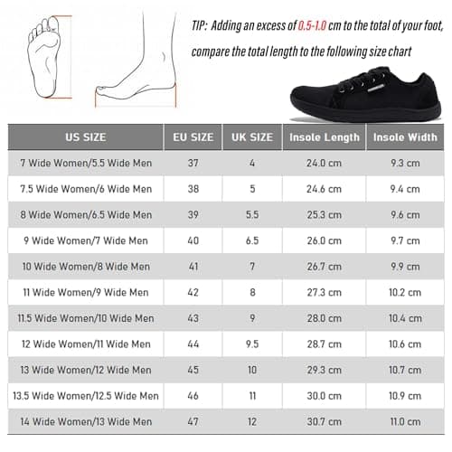 HOBIBEAR Unisex Wide Barefoot Minimalist Shoes for Men Women Outdoor Trail Walking Shoes(Black/Brown, UK 8) — view 6