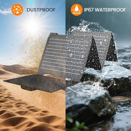 FlexSolar 40W Portable Solar Panel Charger - Upgraded Fast Charging — view 2