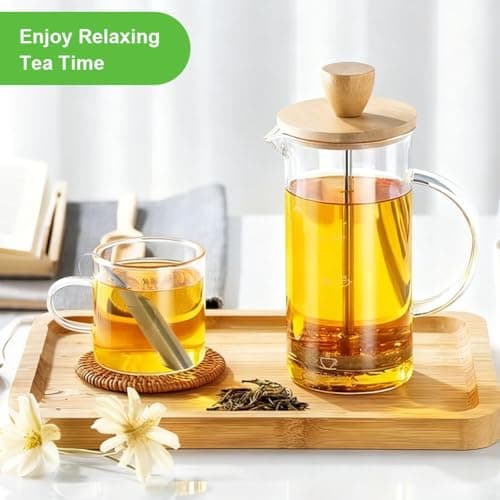 Vicloon Tea Strainer, 2 Pcs Stainless Steel Herb Infuser Tea Infuser Steeper Strainer, Pipe Tea Steeper Strainers for Loose Tea Leaf, Herbs or Spice, for Single Cup Brewer, Mugs — view 5