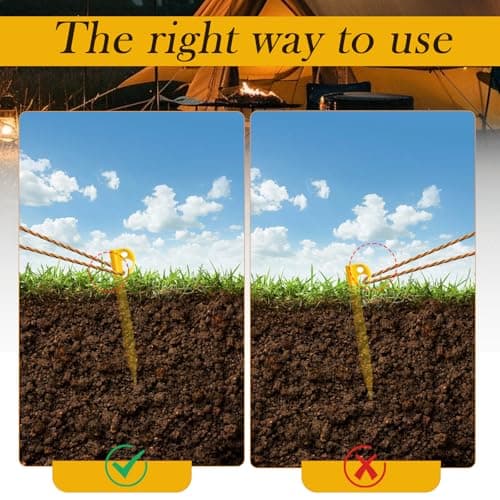 YGCQFH 24pcs Heavy Duty Plastic Tent Pegs, Durable & Lightweight, Ideal for Camping, Caravans, Gardens, 14.5cm Length, 24pcs Set — view 4
