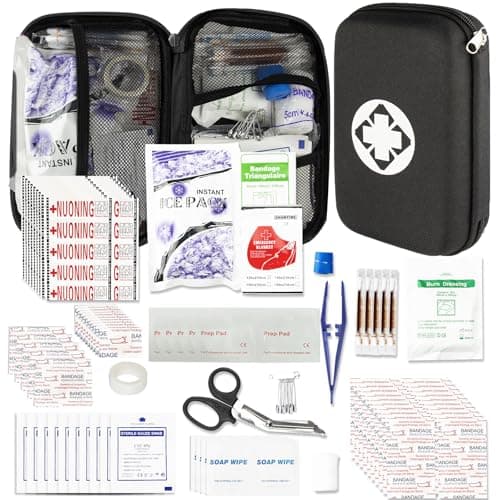 276Pcs First-Aid Kit Emergency-Kit Home-Car - First Aid Kits Emergency Kit Home Essentials for Dorm Room First-Aid Kit Emergency Necessities for Boat Hiking Skating, Black YIDERBO