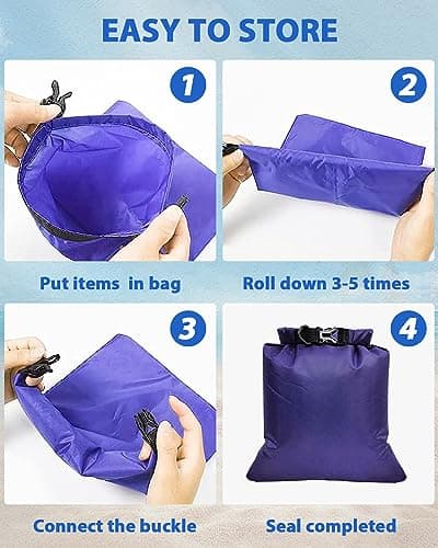Victoper Waterproof Dry Bag Set 10 Pcs, Large Capacity Ripstop Dry Bag Waterproof in 8L 5L 3.5L 3L 2.5L 1.5L Organizer Storage Bags for Outdoor Hiking Camping Fishing Cycling (Multicolor) — view 5