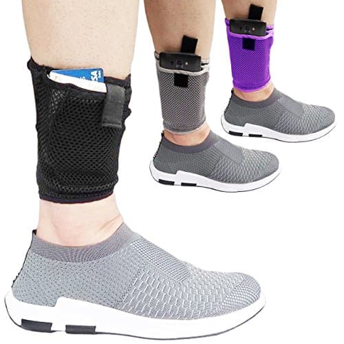Concealed Ankle Security Pouch – Breathable Mesh Travel Wallet for Hidden Cash, Passport & Small Items – Invisible Leg Band for Flights, Hiking, Festivals, Sports, Running (L-XL, Black) — view 4