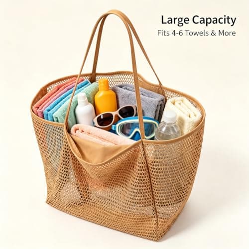CCHONGCC Large Beach Tote Bag with Zip and Pockets for Women Holdall Carry on Bag Overnight Bag Weekend Bags Travel Bags for Women (Khaki) — view 2