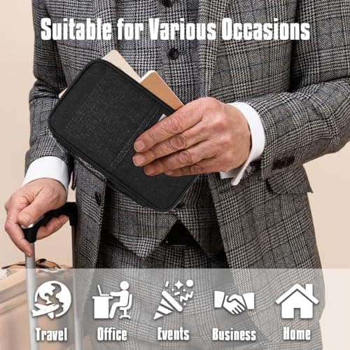 Passport Holder Travel Wallet, RFID Family Travel Document Organiser — view 5