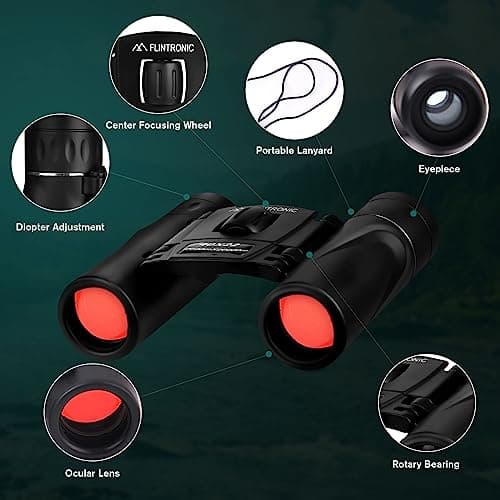 Flintronic 40 x 22 HD Telescope Mini Binoculars Waterproof Portable, Foldable Compact Pocket Size Small and Lightweight for Adults Sightseeing, Bird Watching, Hiking, Camping — view 3