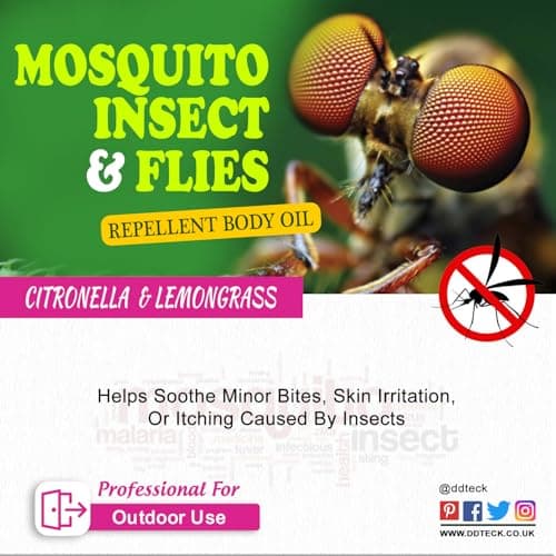 DD Teck 100% Insect Repellent Made with Lemongrass & Citronella Essential Oils – Extra Strong Natural Mosquito, Fly & Gnat Protection for Outdoor & Travel Use 250ml Spray — view 2