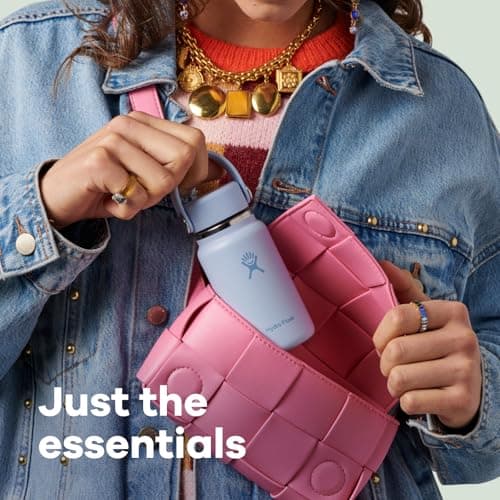 Hydro Flask Micro Bottle - Leak Proof Purse or Pocket Flask - Insulated Mini Water Bottle 6.7 Oz Linen Rose Gold — view 6