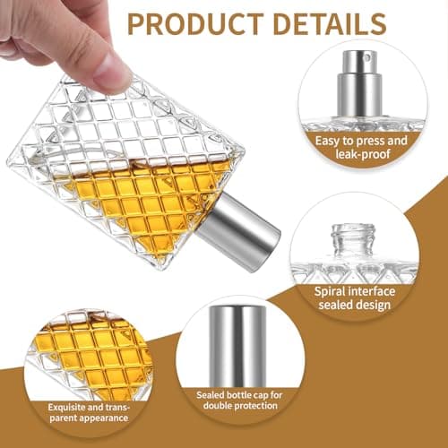 BieMian 2 Pcs Refillable Glass Perfume Bottles 100ml with Funnel & Dropper — view 3