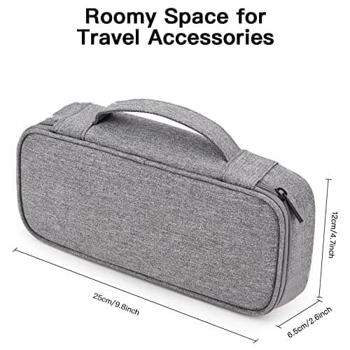 Yundoor Tech Organizer Travel Case, Electronics Carrying Pouch Bag for Cable, Charger & Cords (Dark Grey) — view 2