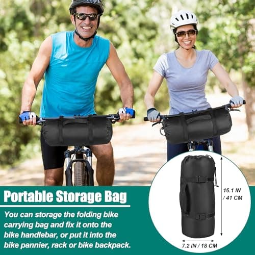 Bike Travel Bag for Airplane,Premium 900D Bike Transport Bag for 26 inch to 29 inch Mountain Bicycle and Road Bike,Heavy Duty Bicycle Box for Air Travel with Strong Webbing for Air Travel — view 6