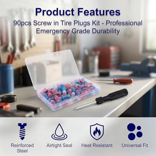 Ajsdvog 90Pcs Tyre Repair Kit 30L+30M+30S Rubber Nails Puncture — view 6