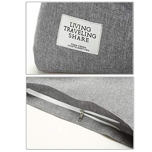 ZhengYue Hobo Bag for Women, Canvas Crossbody Totes Beach Bag Simple Shoulder Bag Ladies Large Cotton Tote Handbag Girls Shopping Bag for Travel Daily Use Grey — view 5