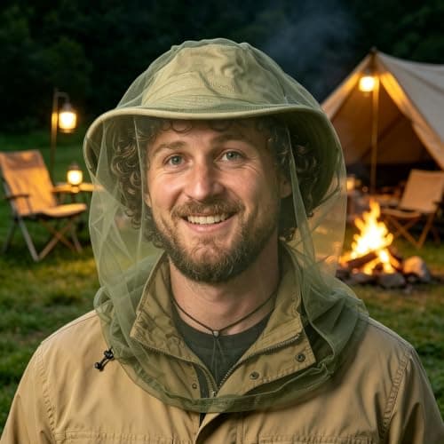 2 Pack Mosquito Head Net, Ultra Large Insect Screen for Outdoor Use — view 6