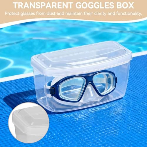 2PCS Diving Mask Case, Plastic Swimming Glasses Box Portable Dive Goggles Case Mask Box for Diving Snorkeling Equipment — view 2