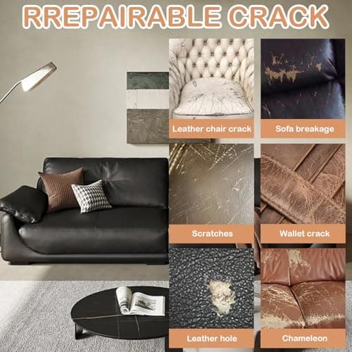 6Pieces Leather Repair Kit Vinyl Repair Kit Leather Filler Repair Patch — view 3