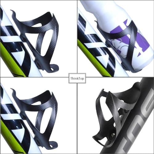 ThinkTop 2 Pack Ultra-Light Full Carbon Fiber Bike Water Bottle Cage Holder — view 2