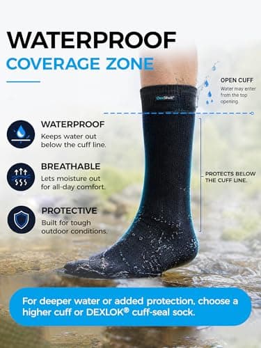 DexShell Waterproof Running Socks, Coolmax Lining, Malibu Blue Unisex M — view 3