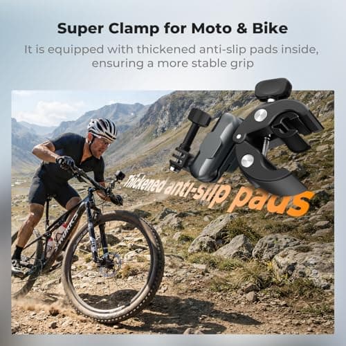 K&F CONCEPT Bike Motorcycle Handlebar Mount with 360° Swivel Dual Ball Head — view 4