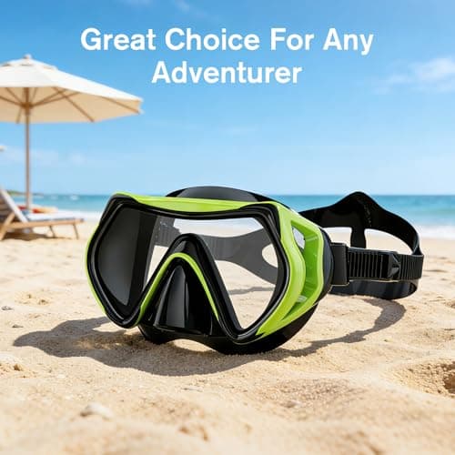 BuyCard Snorkel Mask,180 Degree Panoramic View Dry Top Snorkeling Gear，Safe Anti-Leak Anti-Fog Diving Mask, Snorkel Set and Swimming Goggles (Yellow) — view 6
