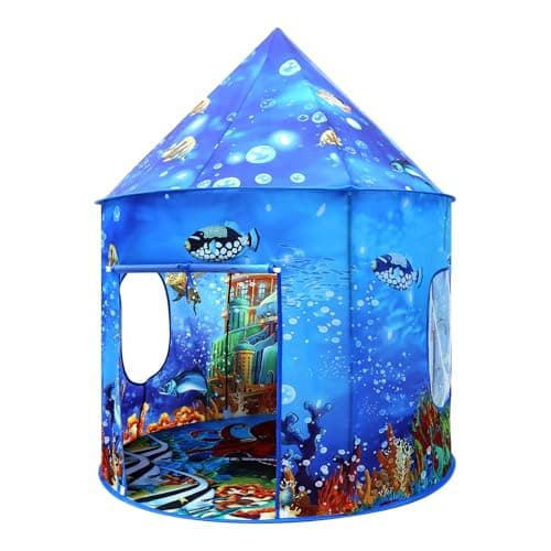 Ocean World Play Tent - Under the Sea Adventure Pop-Up Tent for Kids, Indoor Playhouse for Boys & Girls — view 2