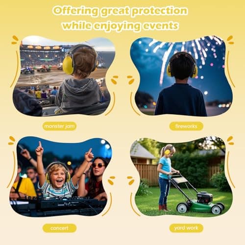 ProCase Ear Defenders for Children/Toddlers 3-16 Years SNR 27dB -Yellow — view 6