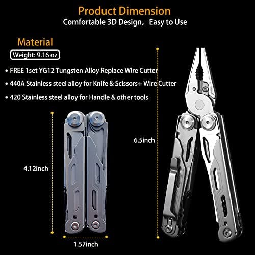 Maerd Multitool Pliers, 17in1 Stainless Steel Multi Tool with Nylon Sheath — view 5